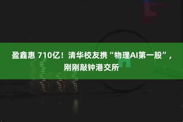 盈鑫惠 710亿!清华校友携“物理AI第一股”,刚刚敲钟港交所